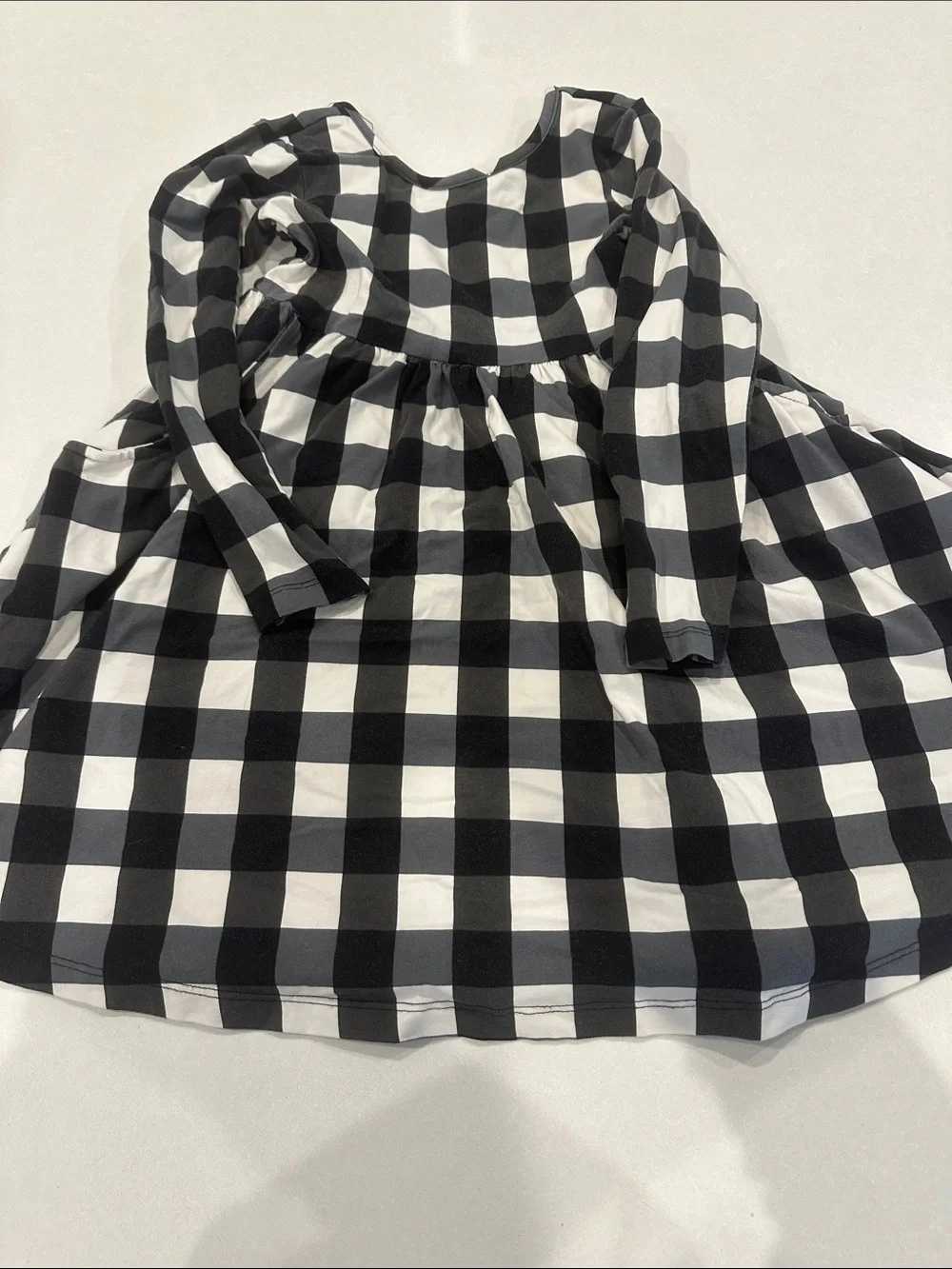 Hanna Andersson Black and White Check Dress